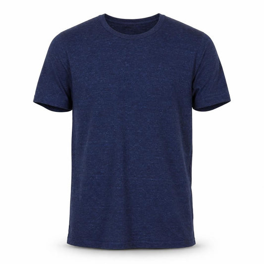 Front view of Burton men’s blue polyester t-shirt, size S, round neck