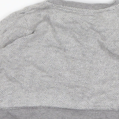 F&F Boys Grey Herringbone  Jacket Coatigan Size 3-6 Months
