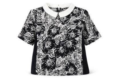 Womens UK Size 12 Neon Rose Multicoloured Basic Blouse