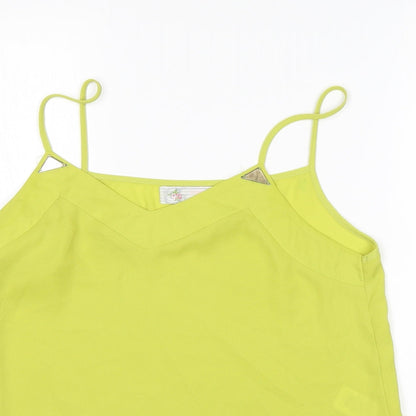 Womens UK Size 10 cameo rose Green Basic Blouse