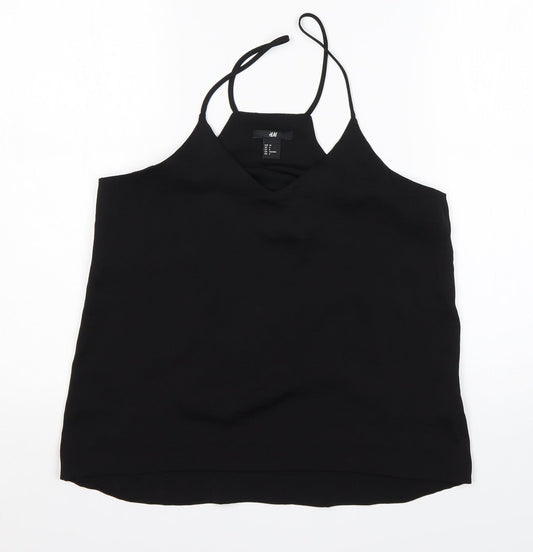 Womens UK Size 8 H&M Black Basic Tank