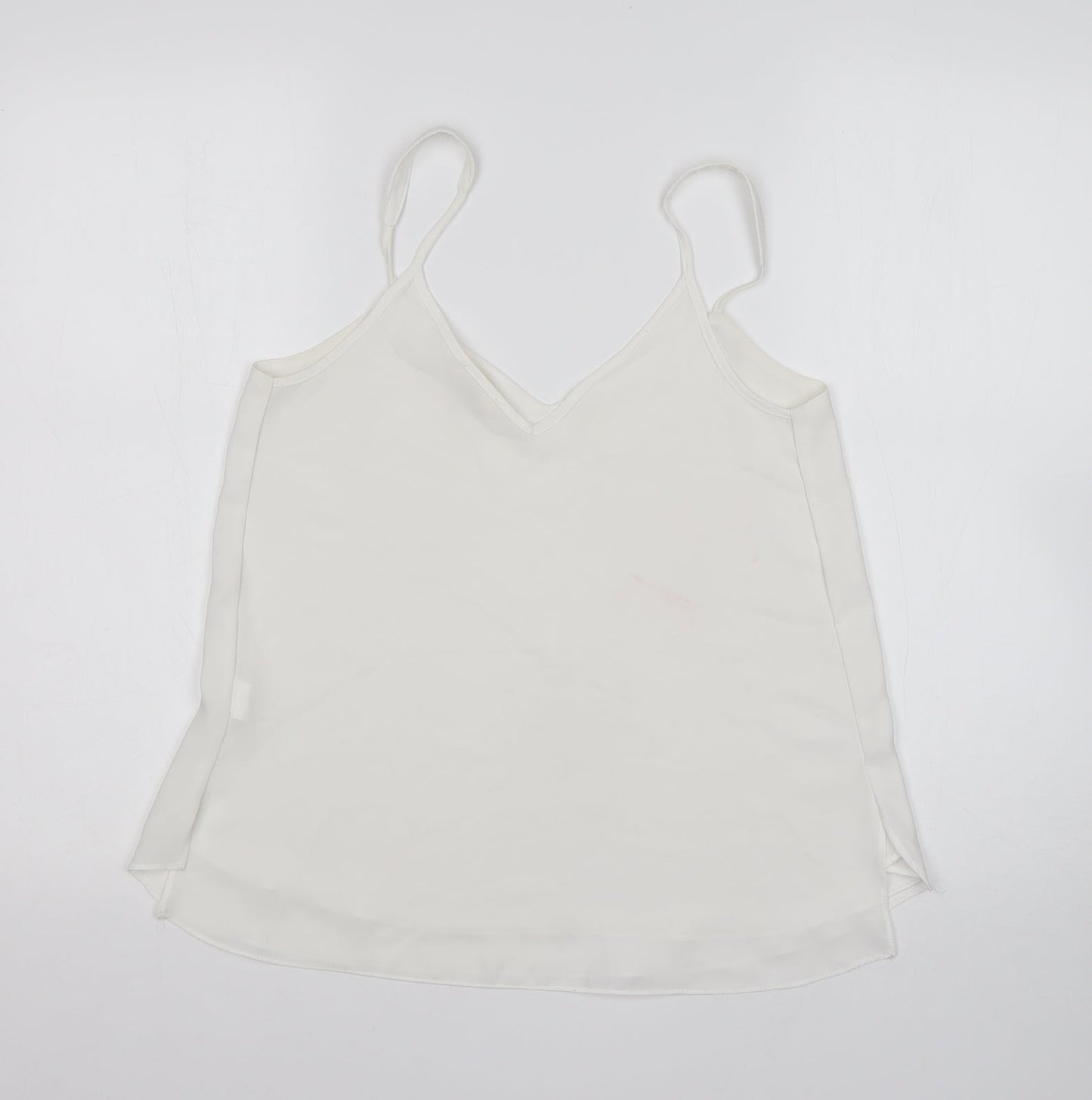 Womens UK Size 8 River Island White Basic Tank
