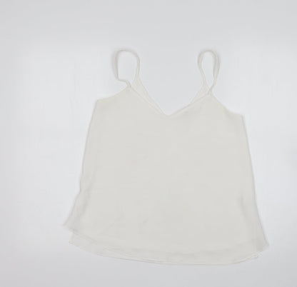 Womens UK Size 8 River Island White Basic Tank