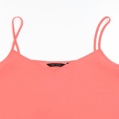 Womens UK Size 10 New Look Pink Basic Tank