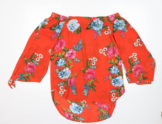 Womens UK Size 10 New Look Multicoloured Basic Blouse
