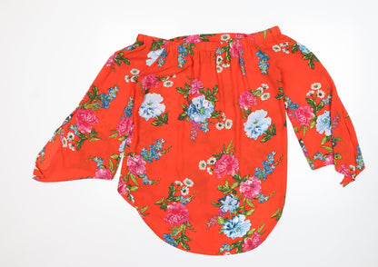 Womens UK Size 10 New Look Multicoloured Basic Blouse