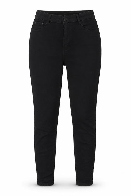 Front view of SHEIN women’s black cotton skinny jeans, size M, 26-inch leg regular