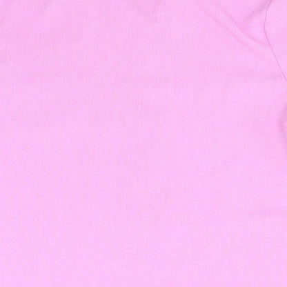 EWM Womens Pink  Polyester Basic Button-Up Size 16 Collared
