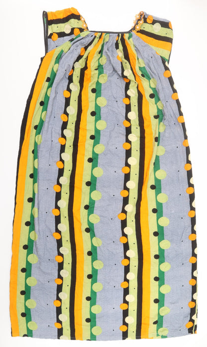 Preworn Womens Multicoloured Striped  A-Line    Boat Neck