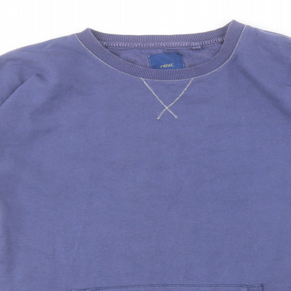 NEXT Womens Blue Round Neck  Cotton Pullover Jumper Size 6