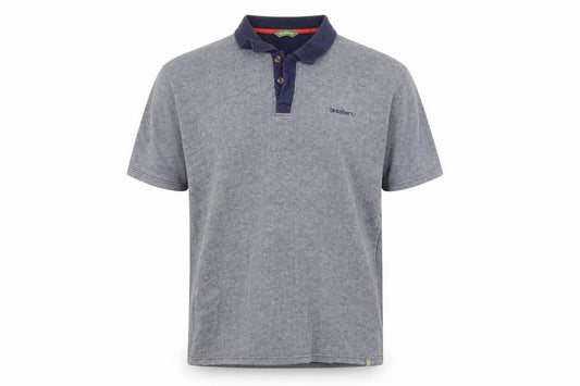 Front view of brasher men’s blue cotton polo, size 2XL, collared