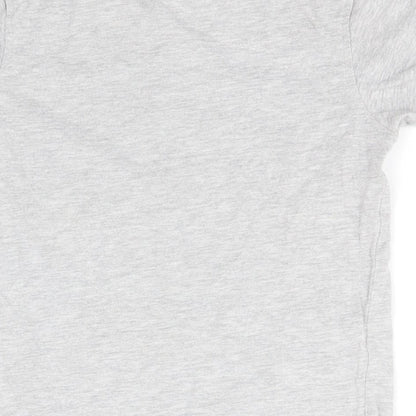 George Boys Grey  Cotton Basic T-Shirt Size 3-4 Years Round Neck  - Dinosaur