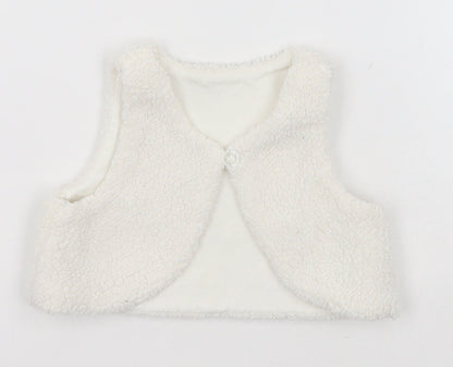 Matalan Baby White  Polyester Vest Jumper Size 3-6 Months