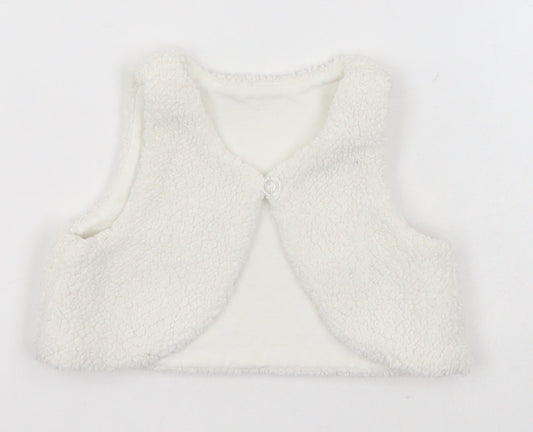 Matalan Baby White  Polyester Vest Jumper Size 3-6 Months