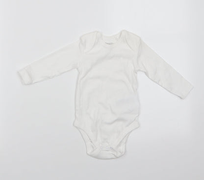 Lupilu Girls White  Cotton Romper One-Piece Size 3-6 Months  Snap