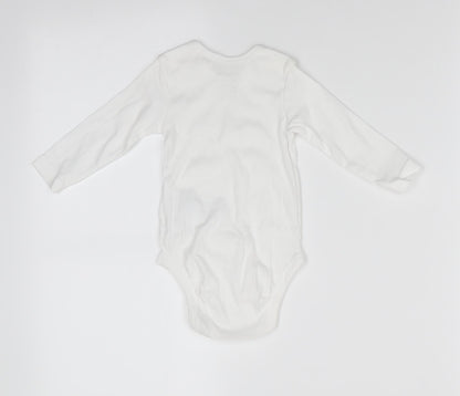 Lupilu Girls White  Cotton Romper One-Piece Size 3-6 Months  Snap