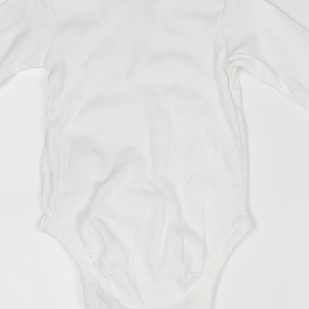 Lupilu Girls White  Cotton Romper One-Piece Size 3-6 Months  Snap