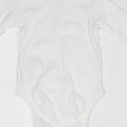 Lupilu Girls White  Cotton Romper One-Piece Size 3-6 Months  Snap