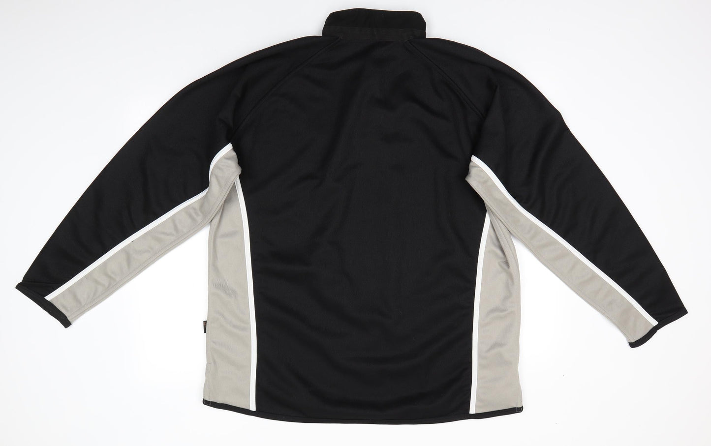 Falcon Mens Black  Polyester Henley Sweatshirt    - Black & Taupe Colour Block