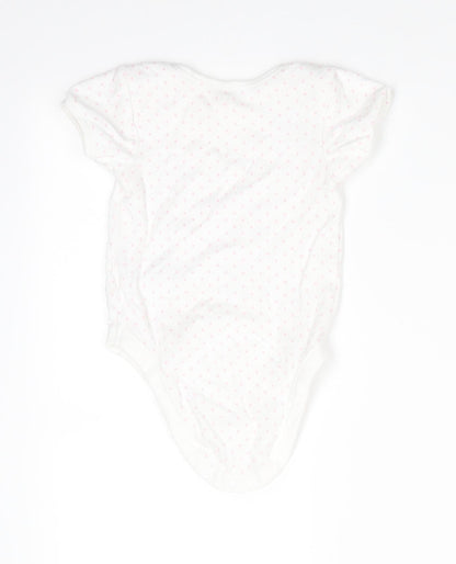 George Girls Pink Polka Dot Cotton Romper One-Piece Size 9-12 Months  Snap - Heart Polka dots