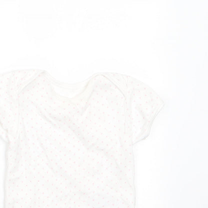 George Girls Pink Polka Dot Cotton Romper One-Piece Size 9-12 Months  Snap - Heart Polka dots