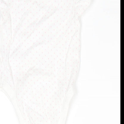 George Girls Pink Polka Dot Cotton Romper One-Piece Size 9-12 Months  Snap - Heart Polka dots