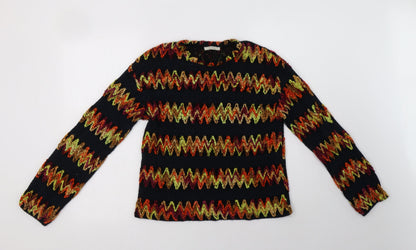 Womens UK Size L Zara Multicoloured Pullover Jumper