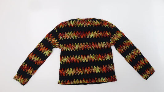 Womens UK Size L Zara Multicoloured Pullover Jumper