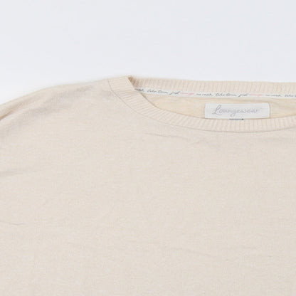 Close-up detail of Tu women’s pink polyester top lounge set, size M