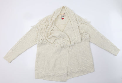 Womens UK Size L Matalan Ivory Cardigan Jumper