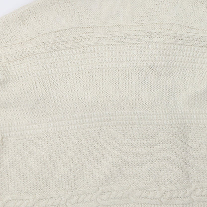 Womens UK Size L Matalan Ivory Cardigan Jumper