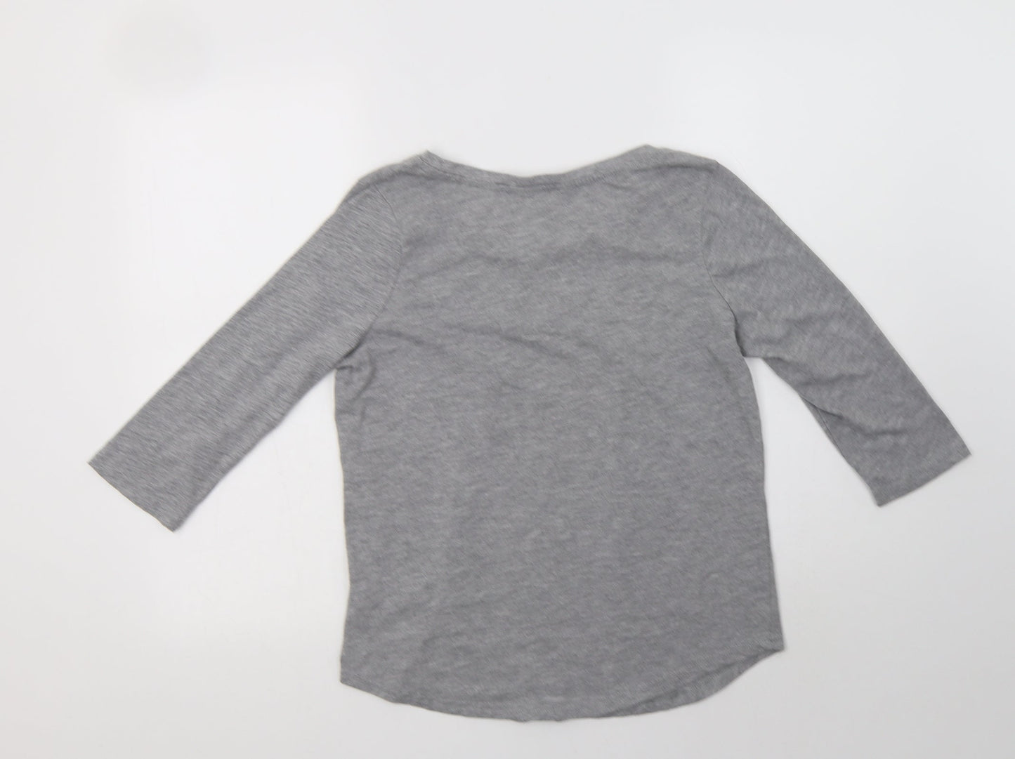 George Womens Grey  Polyester Basic Blouse Size 12 Crew Neck - Pudsey