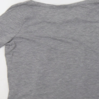 George Womens Grey  Polyester Basic Blouse Size 12 Crew Neck - Pudsey