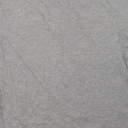 Primark Mens Grey  Cotton  Polo Size L Collared Button