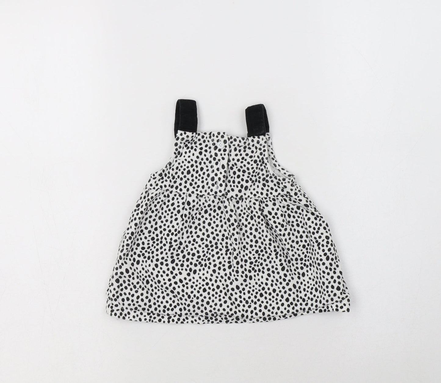 Lullababy Baby White Animal Print Cotton A-Line  Size 0-3 Months  Sweetheart Button