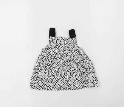 Lullababy Baby White Animal Print Cotton A-Line  Size 0-3 Months  Sweetheart Button