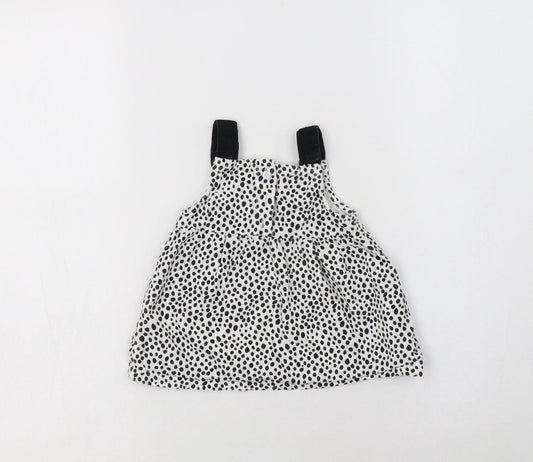 Lullababy Baby White Animal Print Cotton A-Line  Size 0-3 Months  Sweetheart Button