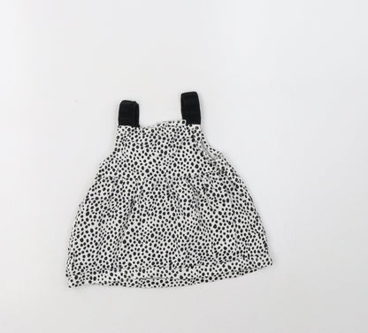 Lullababy Baby White Animal Print Cotton A-Line  Size 0-3 Months  Sweetheart Button