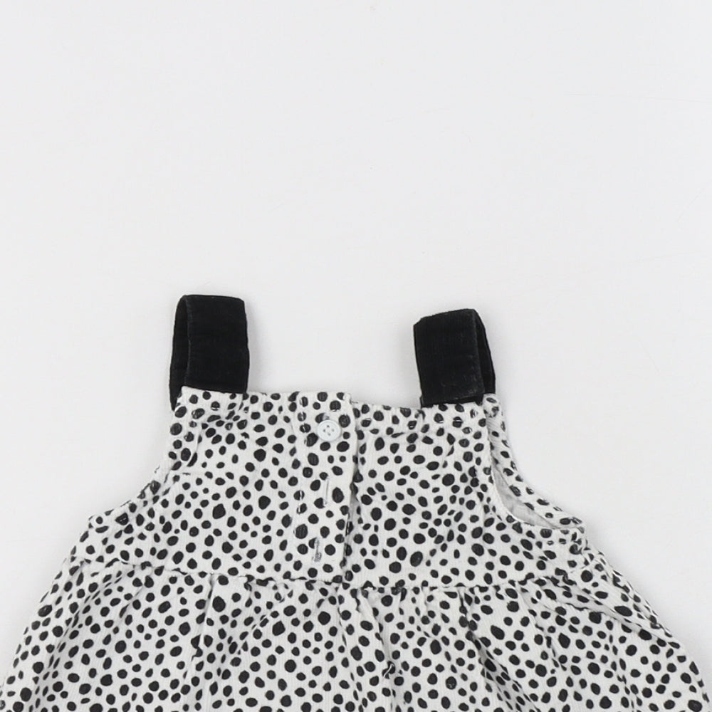 Lullababy Baby White Animal Print Cotton A-Line  Size 0-3 Months  Sweetheart Button