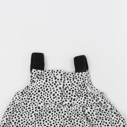 Lullababy Baby White Animal Print Cotton A-Line  Size 0-3 Months  Sweetheart Button