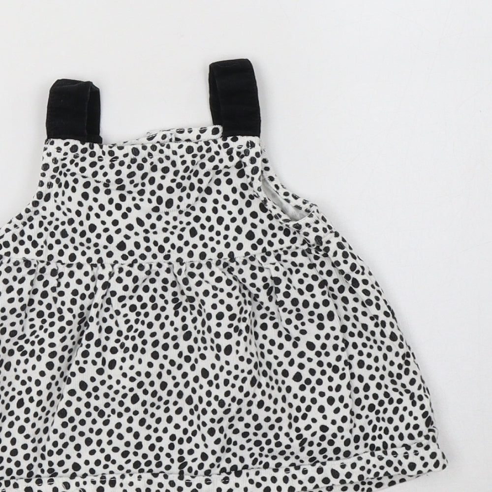 Lullababy Baby White Animal Print Cotton A-Line  Size 0-3 Months  Sweetheart Button