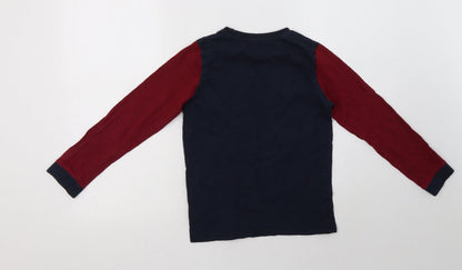 Nutmeg Girls Blue Colourblock Cotton Top Pyjama Top Size 9-10 Years   - Harry Potter