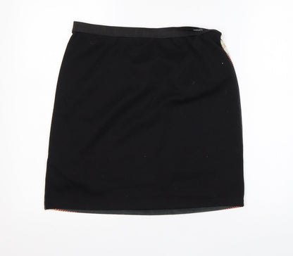 Back view of Zanzea women’s multicoloured mini skirt, size XL