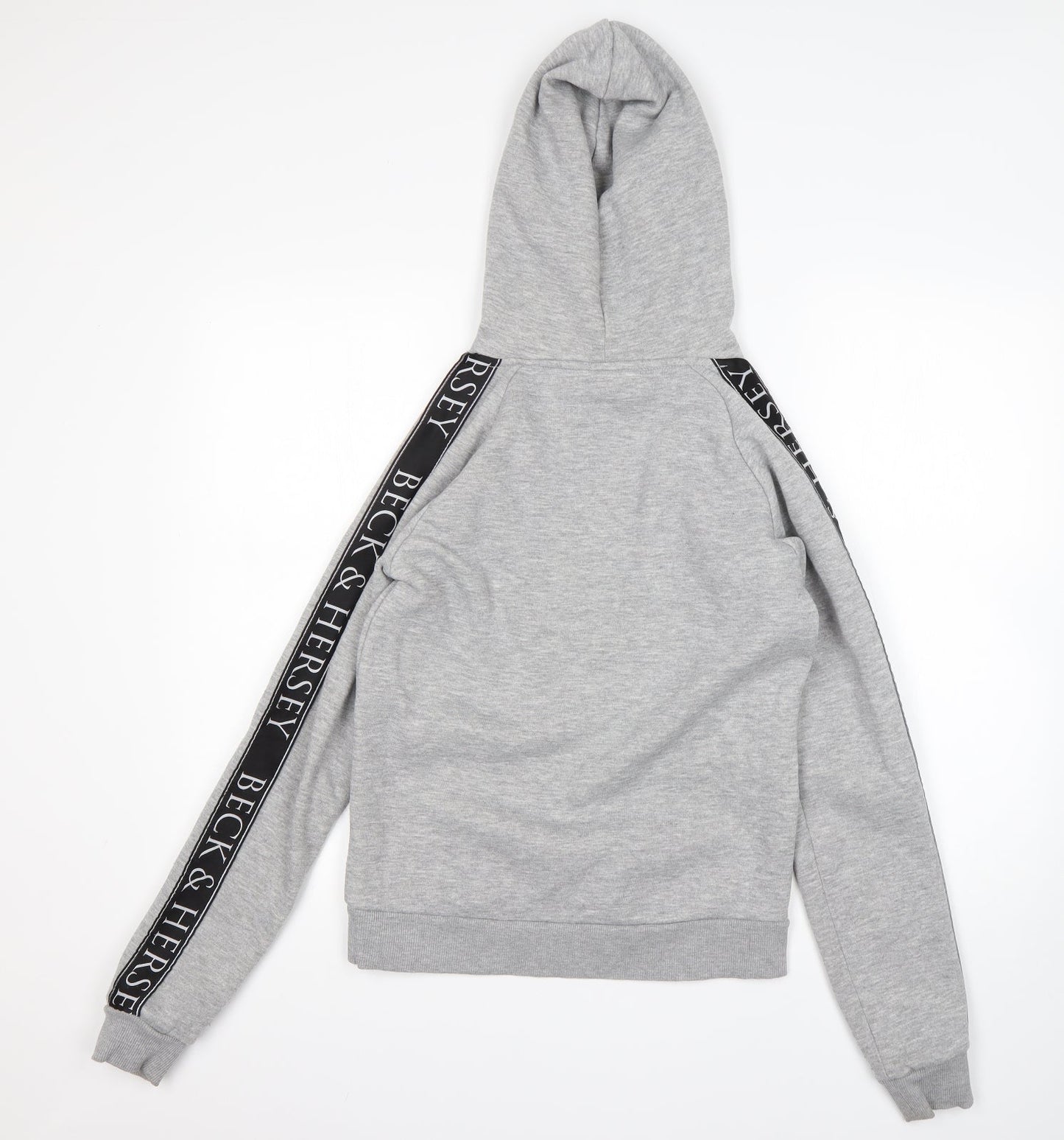 BLACK & HERSEY  Womens Grey  Cotton Pullover Hoodie Size 8