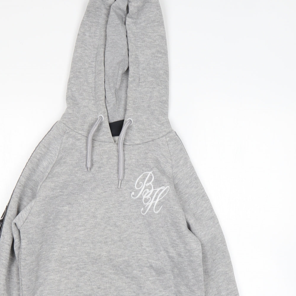 BLACK & HERSEY  Womens Grey  Cotton Pullover Hoodie Size 8