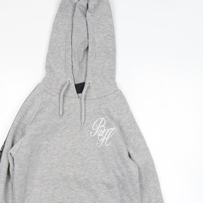 BLACK & HERSEY  Womens Grey  Cotton Pullover Hoodie Size 8