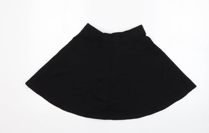 RR Girls Black  Viscose Skater Skirt Size 14 Years  Regular