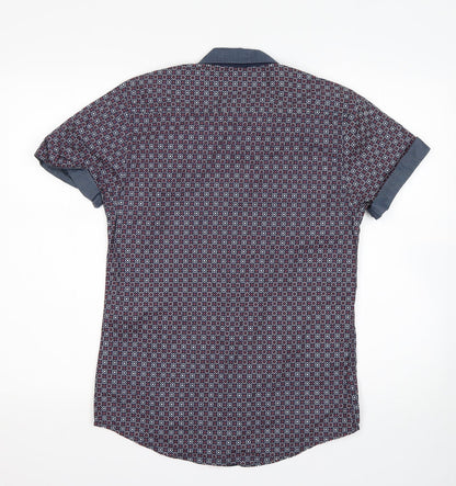 Mens UK Size XS Twister soul Multicoloured  Button-Up Short Sleeve Casual Shirt