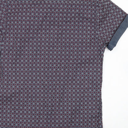 Mens UK Size XS Twister soul Multicoloured  Button-Up Short Sleeve Casual Shirt
