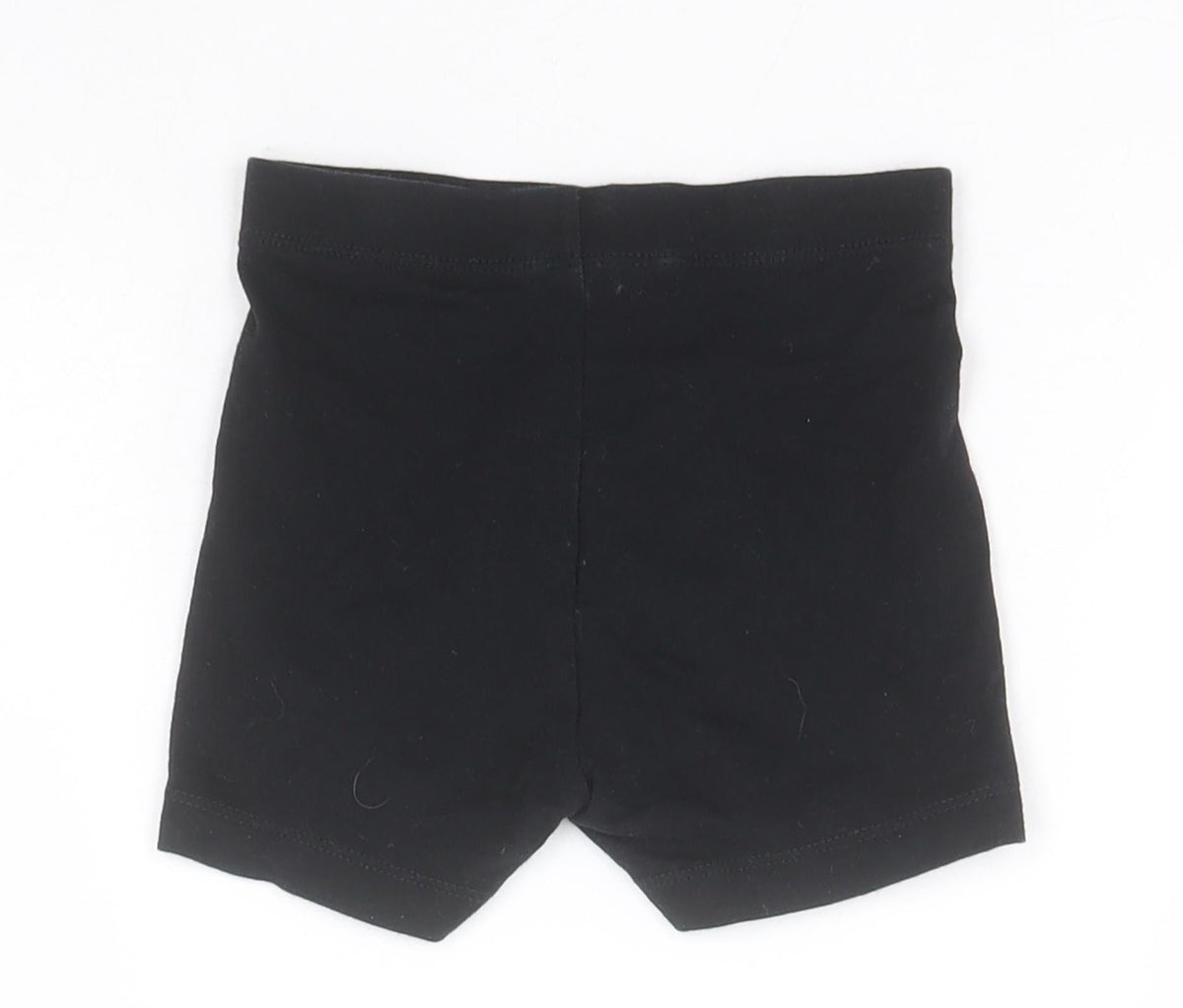Back view of George boys’ black cotton compression shorts, size 4-5, years regular